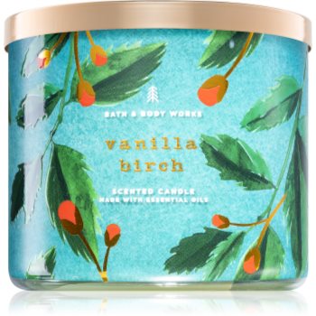 Bath & Body Works Vanilla Birch lumânare parfumată cu uleiuri esentiale