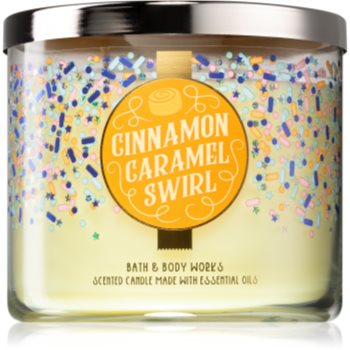 Bath & body works cinnamon caramel swirl lumânare parfumată