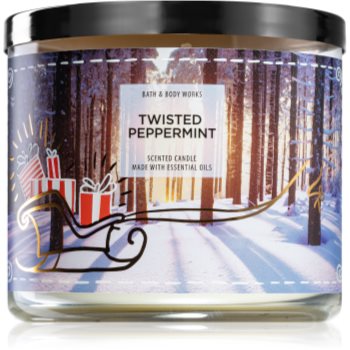 Bath & body works twisted peppermint lumânare parfumată iii