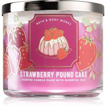Bath & Body Works Strawberry Pound Cake lumânare parfumată I.