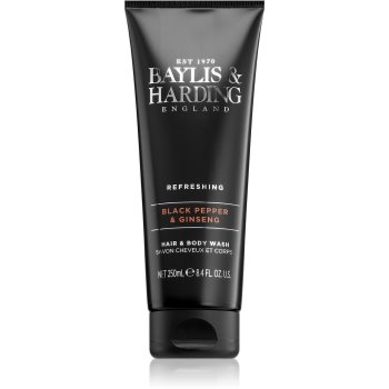 Baylis & harding black pepper & ginseng 2 in 1 gel de dus si sampon