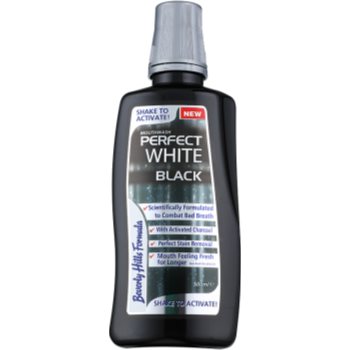 Beverly hills formula perfect white black apa de gura pentru albire cu particule de carbon pentru o respiratie proaspata