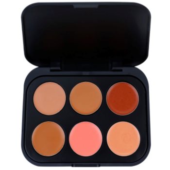BH Cosmetics 6 Color paleta korektorů odstín Dark 5,8 g