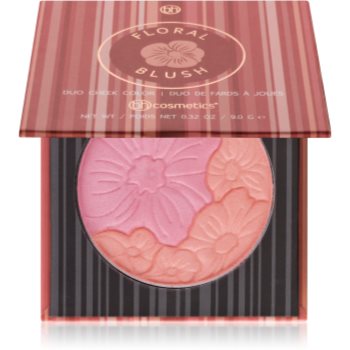 

BH Cosmetics Floral подвійні рум'яна з дзеркальцем відтінок Caribbean Coral 9 гр