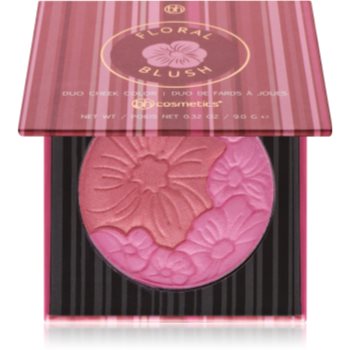 BH Cosmetics Floral fard de obraz in doua culori cu oglinda mica