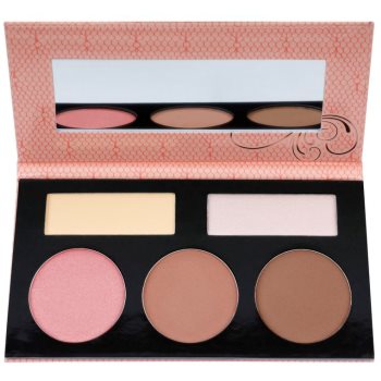 BH Cosmetics Forever Nude Sculpt & Glow paleta pentru contur facial cu oglinda mica