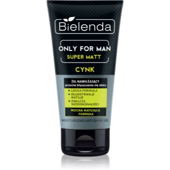 Bielenda only for men super mat gel hidratant pentru piele lucioasa cu pori dilatati