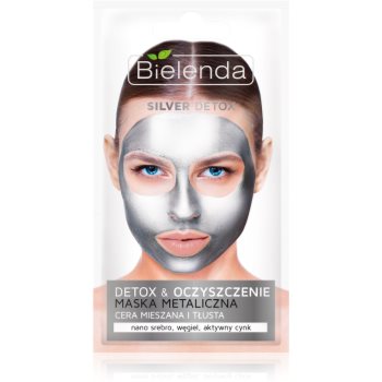 Bielenda Metallic Masks Silver Detox masca detoxifiere și curățare pentru ten mixt si gras