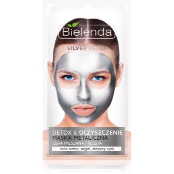 Bielenda Metallic Masks Silver Detox masca detoxifiere și curățare pentru ten mixt si gras