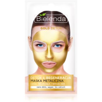 Bielenda Metallic Masks Gold Detox masca regeneratoare si detoxifianta pentru ten matur