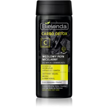 Bielenda carbo detox active carbon apă de curățare micelară cu cărbune activ pentru fata si ochi pentru ten mixt si gras