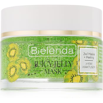 Bielenda Juicy Jelly Kiwi & Cactus masca e curatare si peeling 2 in 1