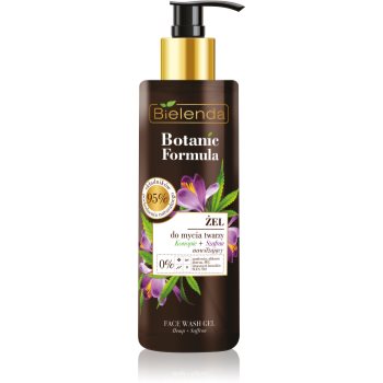 Bielenda botanic formula hemp + saffron gel facial de curatare cu efect de hidratare