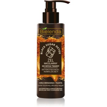 Bielenda black sugar detox gel de curatare micelar cu efect de hidratare
