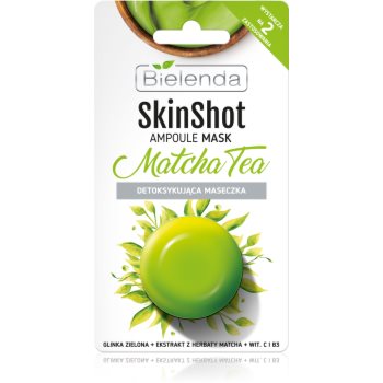 Bielenda skin shot matcha tea masca faciala detoxifianta