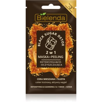 Bielenda black sugar detox 2 in 1 masca detoxifianta si micro exfoliere