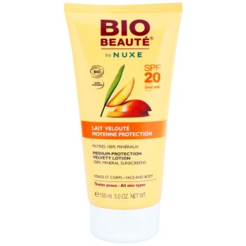 Bio Beauté by Nuxe Sun Care lapte protector de minerale pentru fata si corp SPF 20