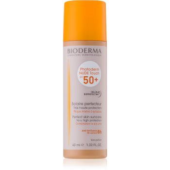 Bioderma photoderm nude touch fluid tonifiant de protecție pentru piele mixtă și grasă spf 50+
