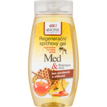 Bione Cosmetics Honey + Q10 gel de dus regenerabil