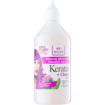 

Bione Cosmetics Keratin + Chinin стимулююча сироватка для волосся 215 мл