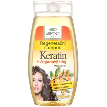 Bione Cosmetics Keratin Argan sampon pentru regenerare pentru un par stralucitor si catifelat poza