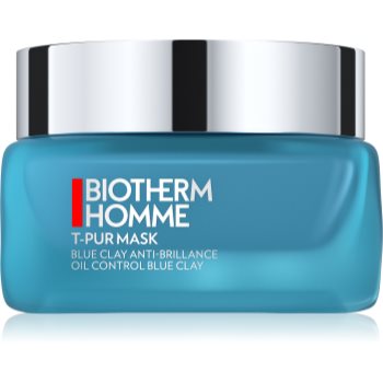 Biotherm homme t - pur blue face clay masca hidrateaza pielea si inchide porii