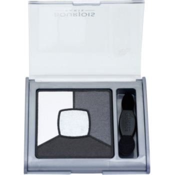 Fotografie Bourjois Smoky Stories paleta kouřových očních stínů odstín 01 Grey & Night 3,2 g