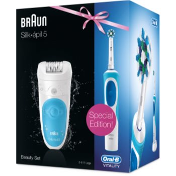 

Braun Silk-épil 5 Wet&Dry 5-511 + Oral-B Vitality епілятор + Oral-B Vitality