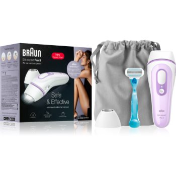 Braun Silk Expert Pro 3 epilator IPL pentru corp, față, zona inghinală și axile