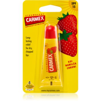 Carmex Strawberry balsam de buze într-un tub SPF 15