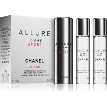 Chanel Allure Homme Sport Cologne eau de cologne ((1x reincarcabil + 2x rezerva)) pentru bărbați