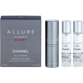 Chanel Allure Homme Sport Eau Extreme Eau de Toilette (1x reincarcabil + 2x rezerva) pentru bărbați