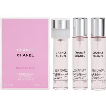 Chanel Chance Eau Tendre eau de toilette 3 reincarcari pentru femei