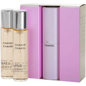 Chanel chance eau de toilette (1x reincarcabil + 2x rezerva) pentru femei