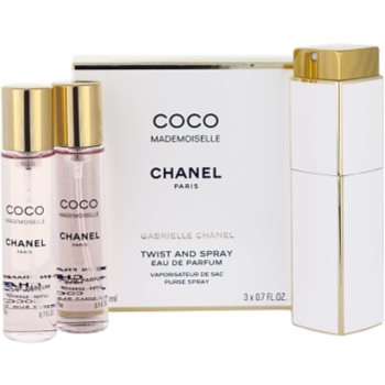 Chanel Coco Mademoiselle parfémovaná voda pro ženy 3x20 ml (1x plnitelná + 2x náplň)