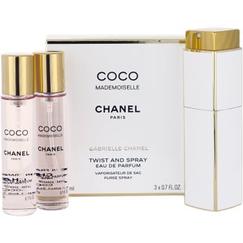 Chanel Coco Mademoiselle Eau de Parfum (1x reincarcabil + 2x rezerva) pentru femei