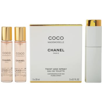Chanel Coco Mademoiselle toaletní voda pro ženy 3x20 ml (1x plnitelná + 2x náplň)