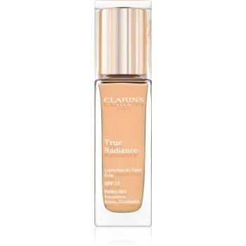 Clarins Face Make-Up True Radiance machiaj de stralucire si hidratare pentru un look perfect SPF 15