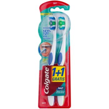 Colgate 360° whole mouth clean periuta de dintisoft 2 pc