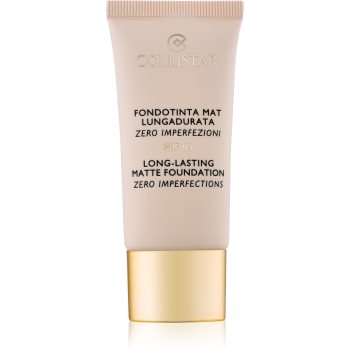 Collistar Foundation Zero Imperfections machiaj matifiant de lungă durată SPF 10