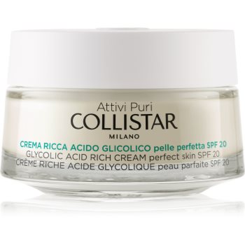 Collistar pure actives glycolic acid cremă hrănitoare pentru a restabili densitateai pielii cu efect de strălucire