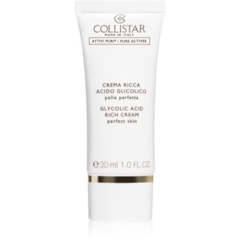 Collistar pure actives glycolic acid rich cream cremă hrănitoare pentru a restabili densitateai pielii cu efect de strălucire