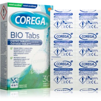 Corega Tabs Bio comprimate de curățare pentru aparatul dentar și proteze dentare detasabile
