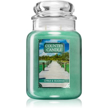 Country Candle Citrus & Seagrass lumânare parfumată mare