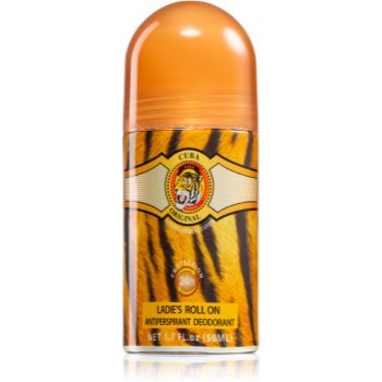 Cuba jungle tiger deodorant antiperspirant roll-on pentru femei