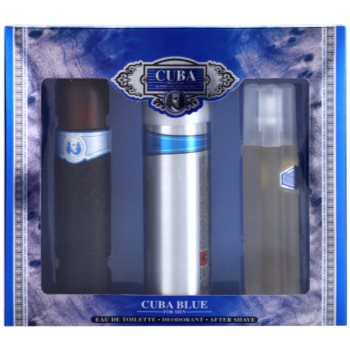 Cuba Blue dárková sada II. toaletní voda 100 ml + voda po holení 100 ml + deodorant ve spreji 200 ml