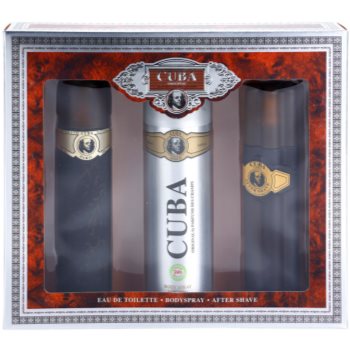 Cuba Gold dárková sada I. toaletní voda 100 ml + voda po holení 100 ml + tělový sprej 200 ml