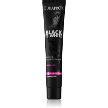 Curaprox black is white pastă de dinți pentru albire cu cărbune activ și hidroxiapatită