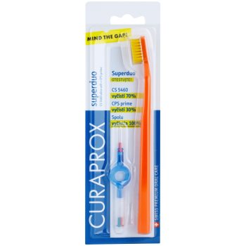 

Curaprox 5460 Ultra Soft Superduo зубна щітка + запасні міжзубні щітки з тримачем