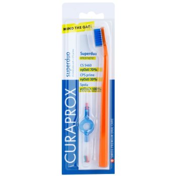 

Curaprox 5460 Ultra Soft Superduo зубна щітка + запасні міжзубні щітки з тримачем